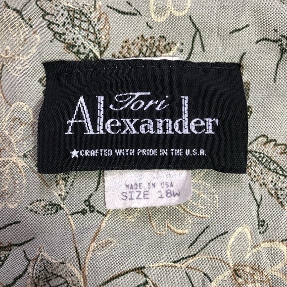 Tori Alexander Vintage Floral 3/4 Sleeve Open Front Cardigan Blouse - Picture 6 of 6